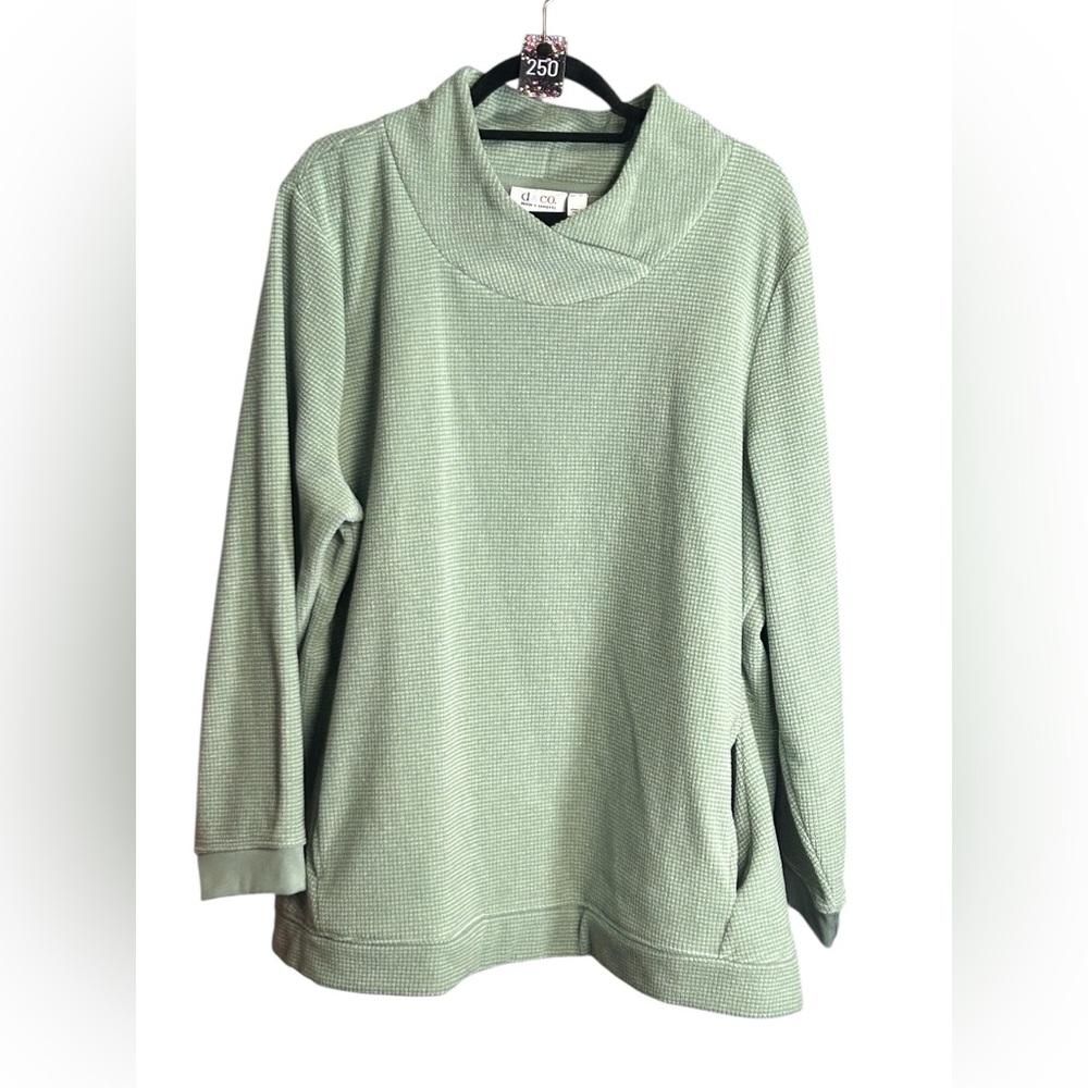 Denim & Co Green Sweatshirt